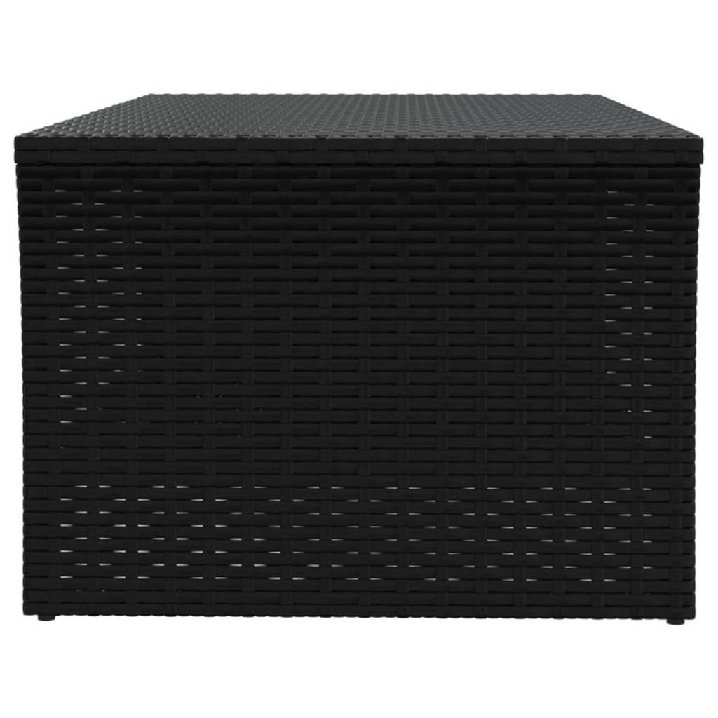 Coffee Table Pe Rattan Powder-Coated Steel 100X50X40 Cm grey black Waterproof 10