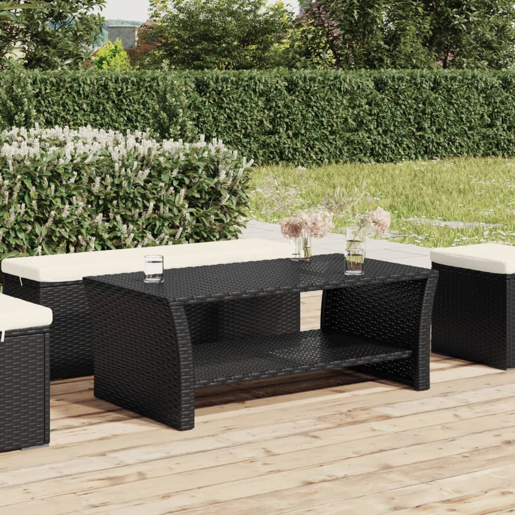 Coffee Table | | Pe Rattan, Powder-Coated Steel | 100X50X40 Cm