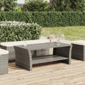 Coffee Table | | Pe Rattan, Powder-Coated Steel | 100X50X40 Cm
