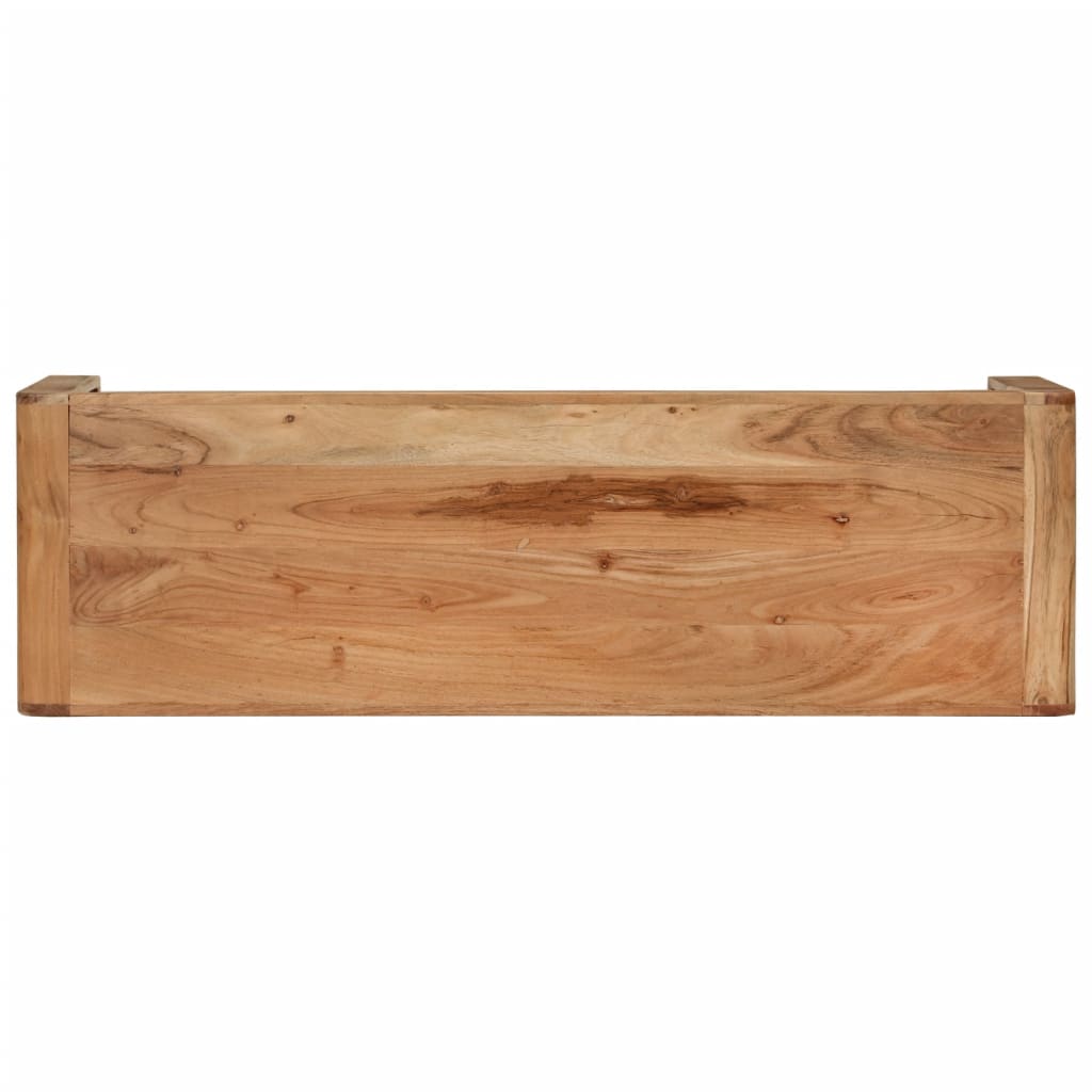 Tv Stand 110X33X33 Cm Solid Wood Acacia