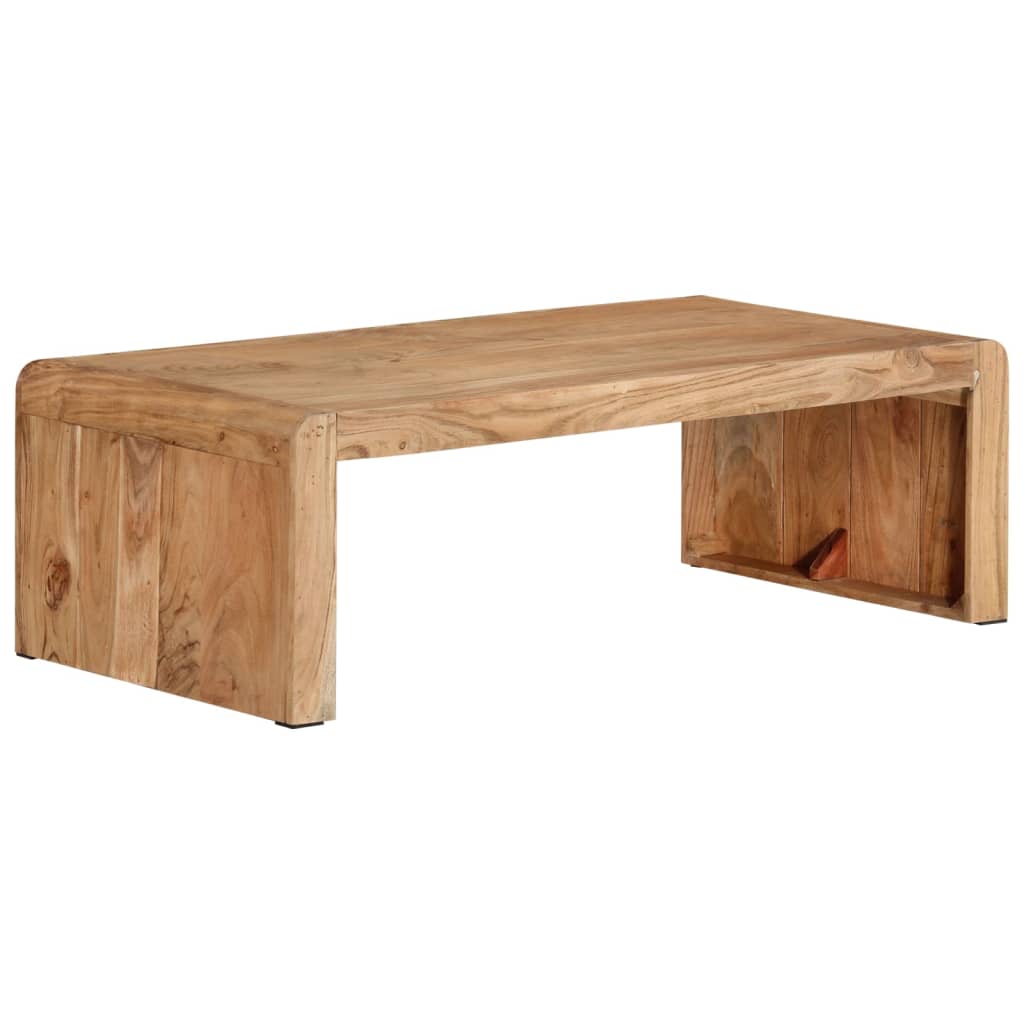 Coffee Table Solid Acacia Wood Rustic Living Room Furniture 110x55x35cm 110 cm