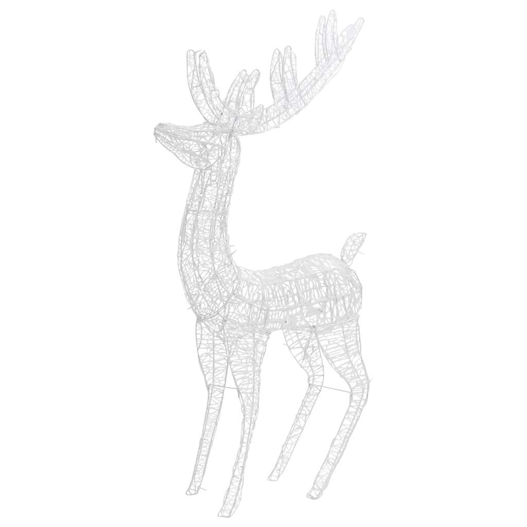 Xxl Acrylic Christmas Reindeers 250 Led 2 Pcs 180 Cm