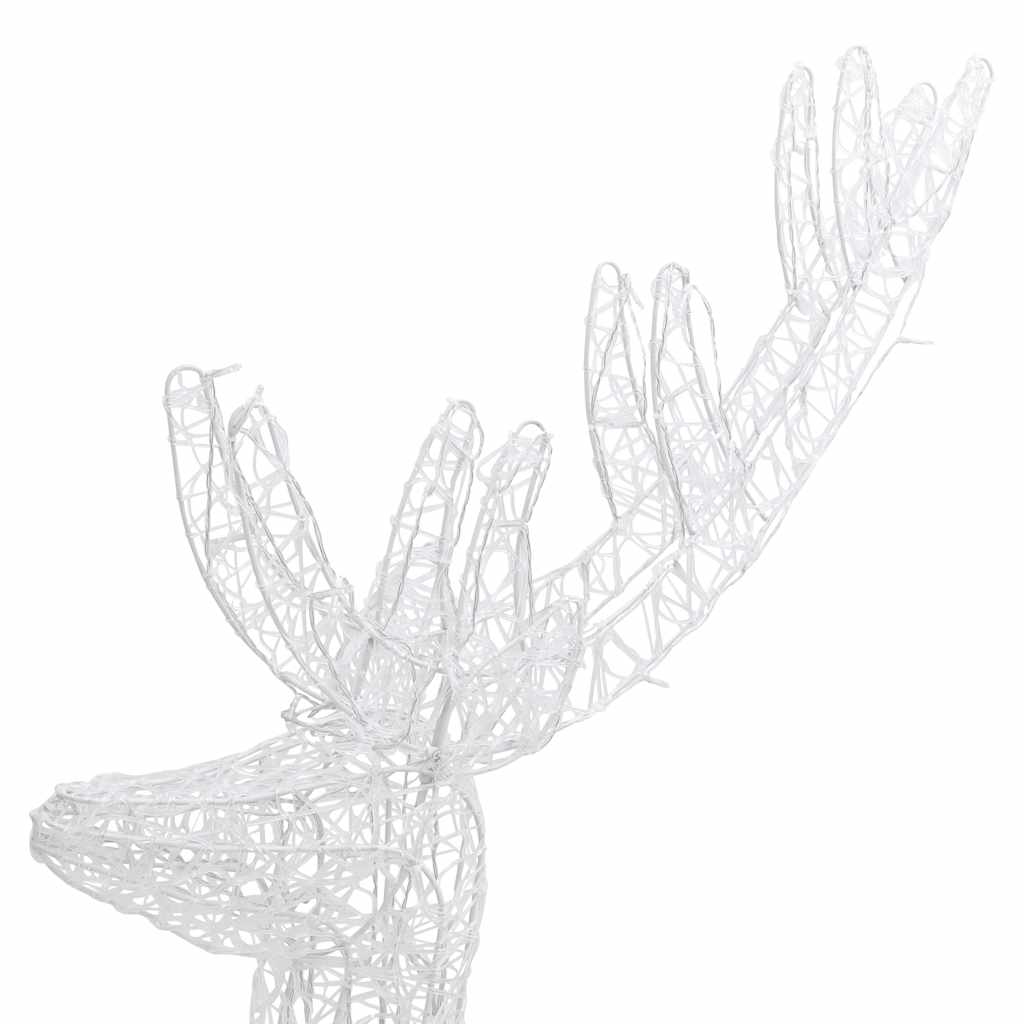 Xxl Acrylic Christmas Reindeers 250 Led 2 Pcs 180 Cm