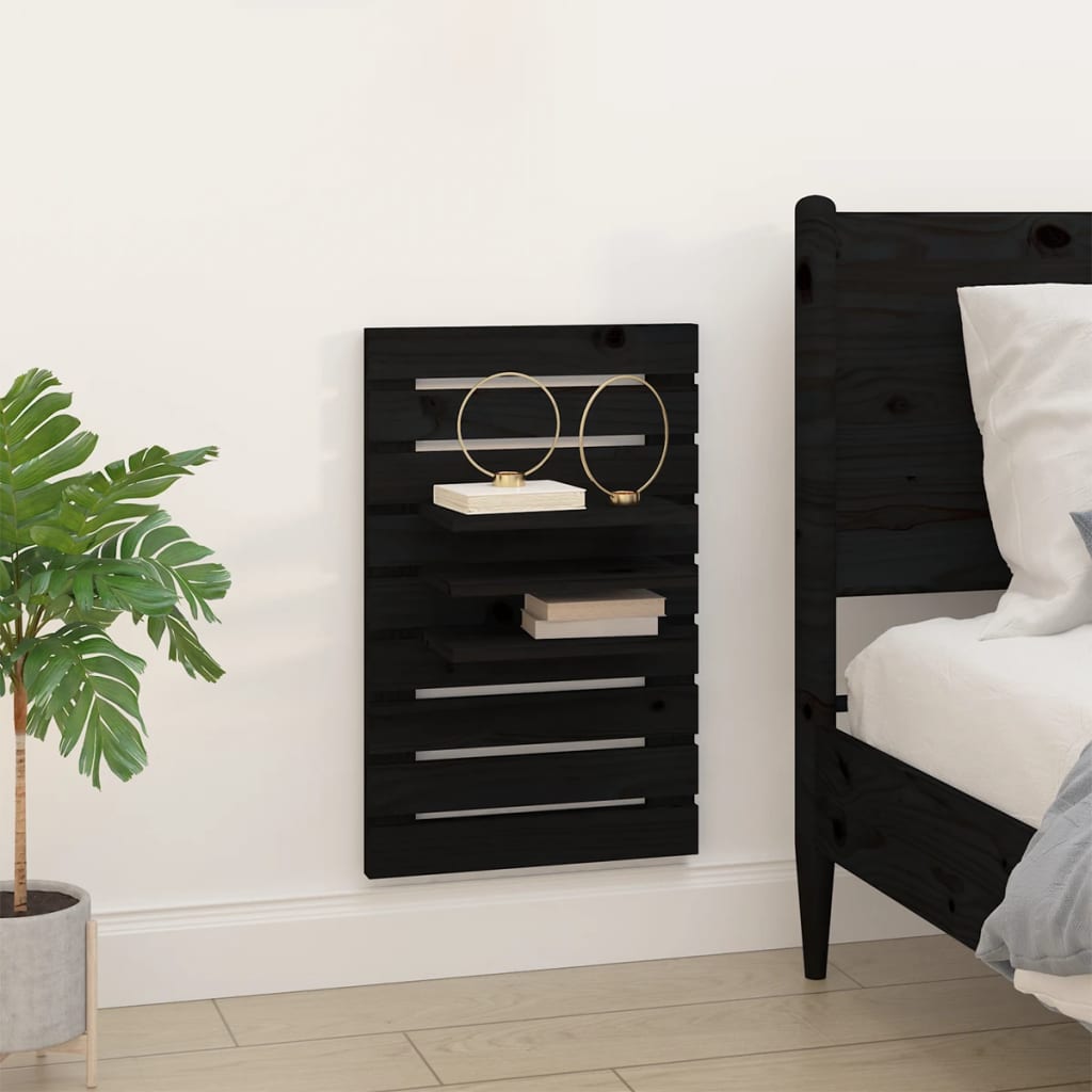 Wall-Mounted Bedside Shelves 2 Pcs Solid Wood Pine