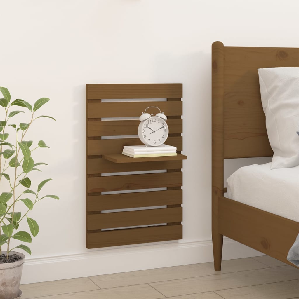Wall-Mounted Bedside Shelves 2 Pcs Solid Wood Pine