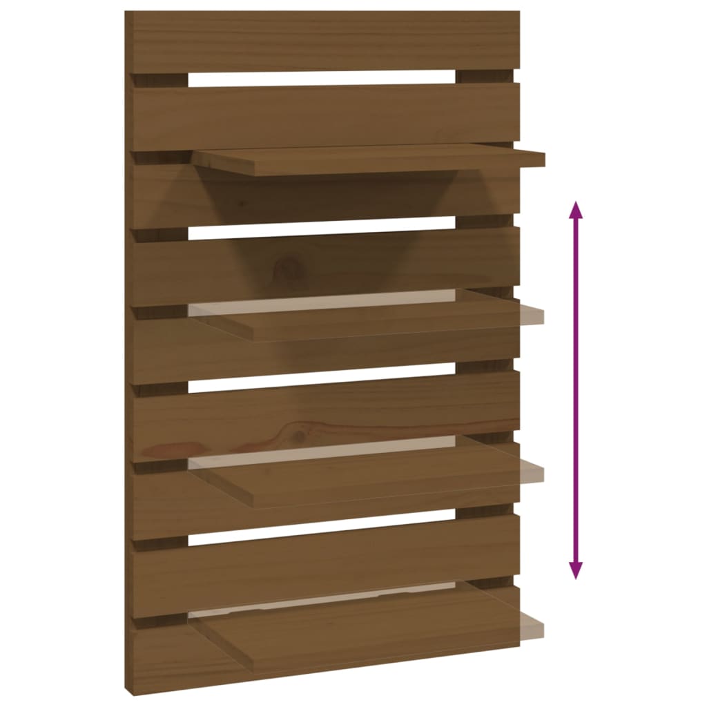 Wall-Mounted Bedside Shelves 2 Pcs Solid Wood Pine