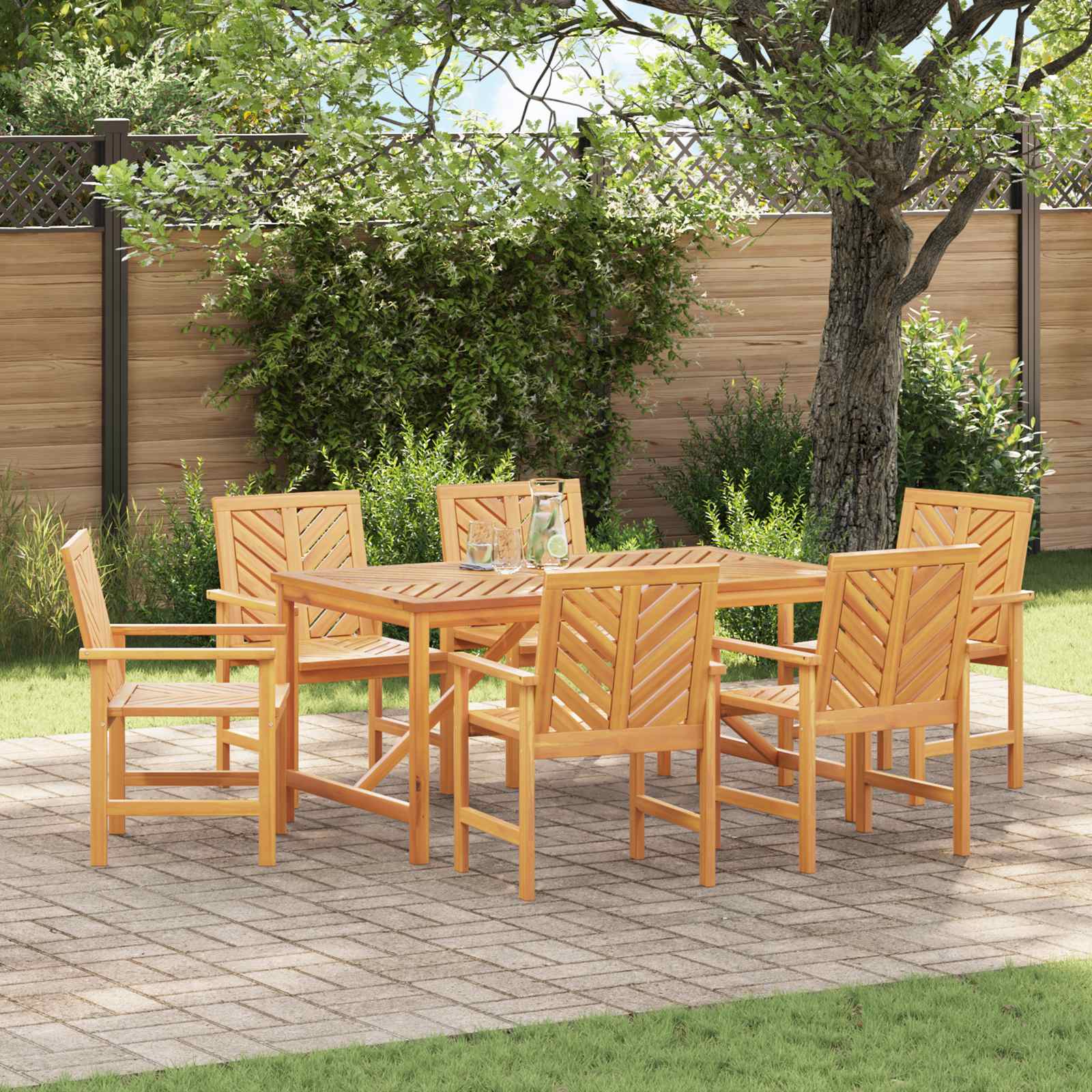 Garden Dining Chairs 3 Pcs Solid Wood Acacia