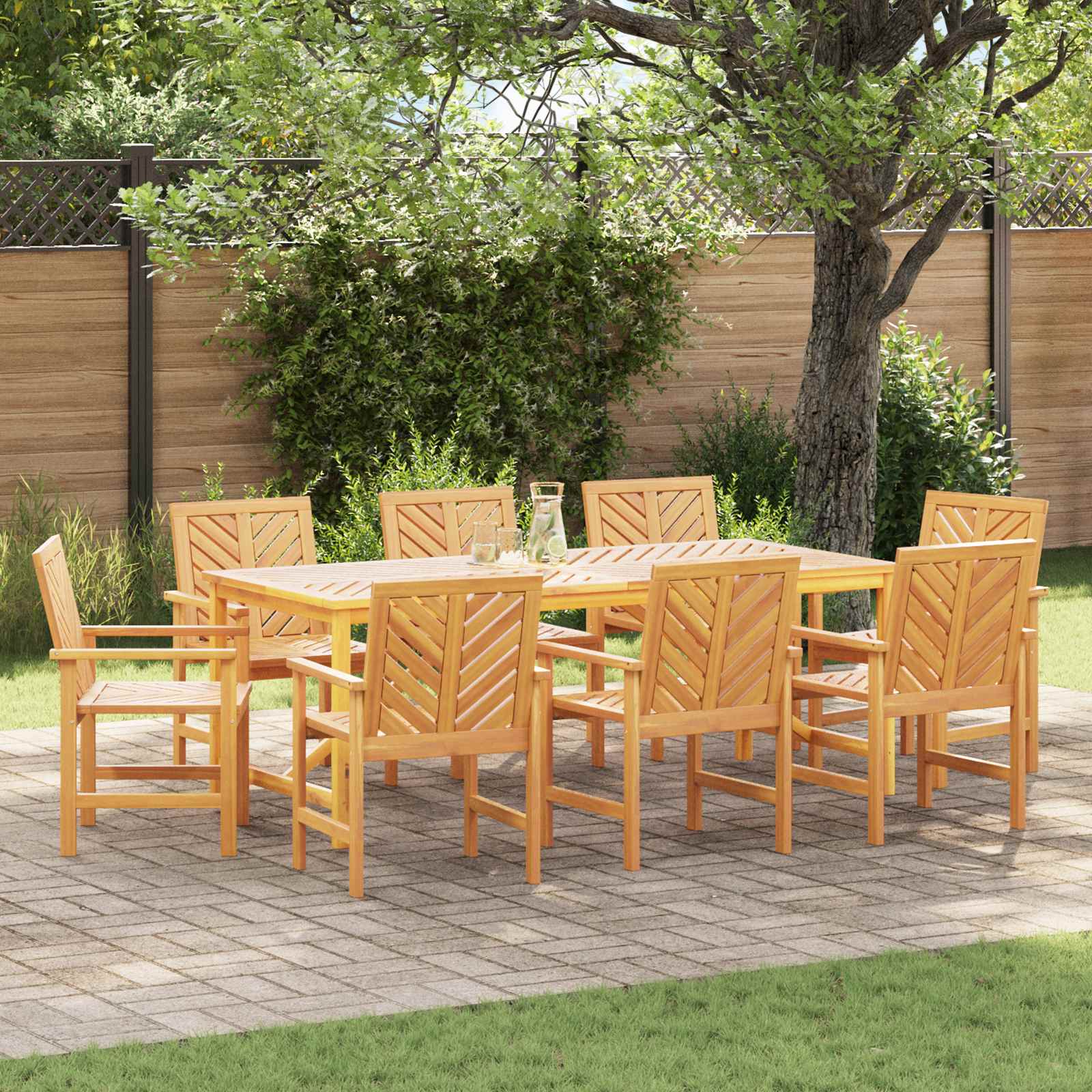 Garden Dining Chairs 3 Pcs Solid Wood Acacia