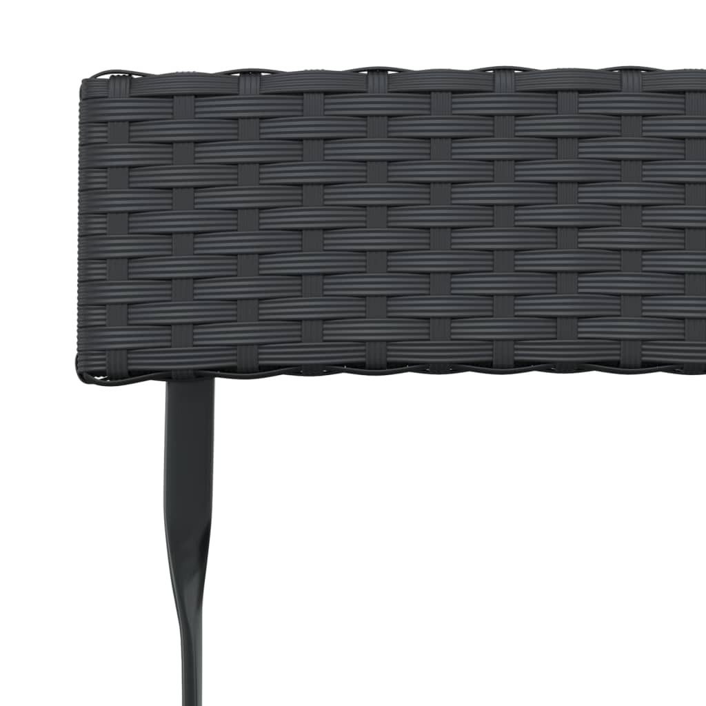 3 Piece Folding Bistro Set Poly Rattan
