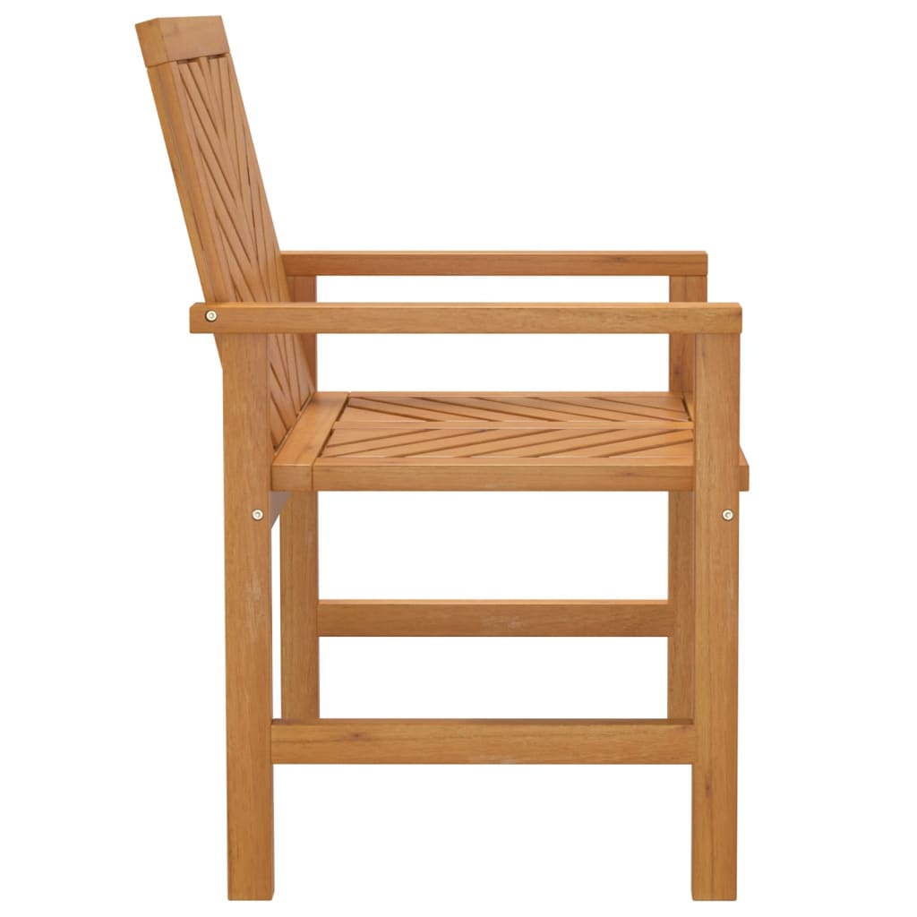 Garden Dining Chairs 3 Pcs Solid Wood Acacia