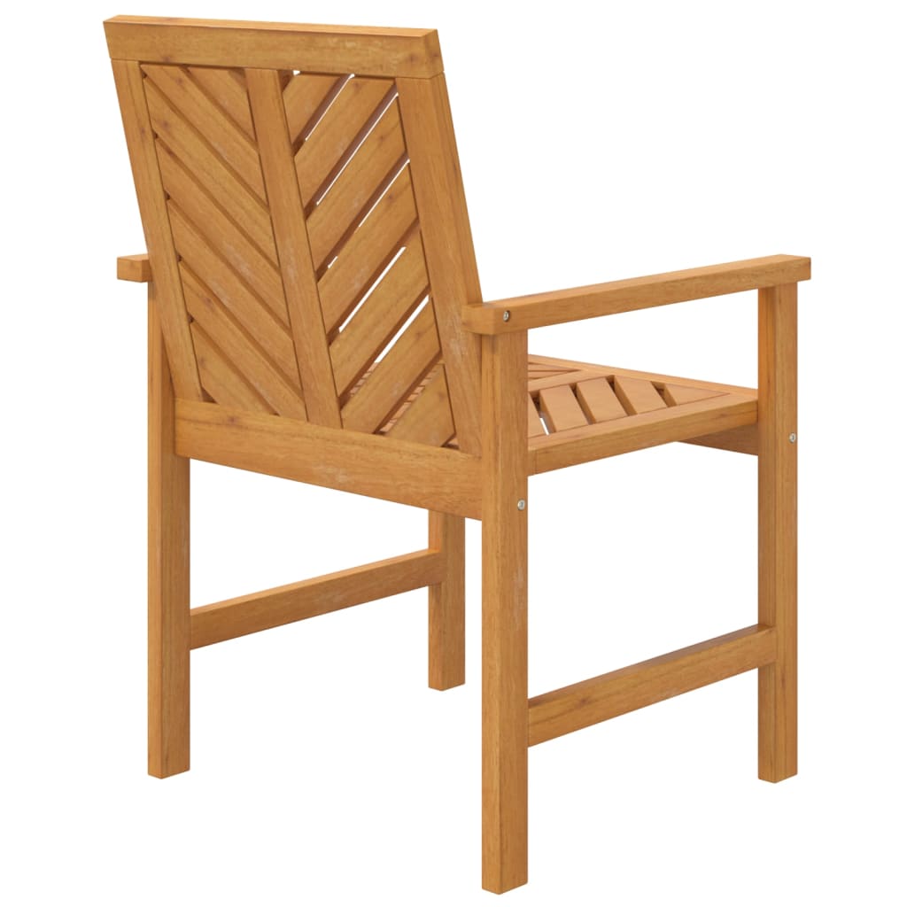 Garden Dining Chairs 3 Pcs Solid Wood Acacia