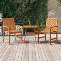 Outdoor Furniture Set 3 Piece Garden Lounge Solid Wood Acacia Waterproof 62 cm