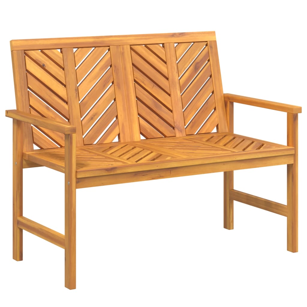 Outdoor Bench Garden 109cm Solid Acacia Wood Patio Seat Weather Resistant 109 cm