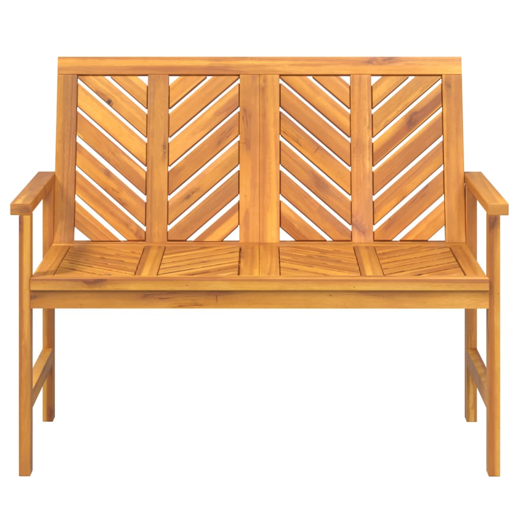 Outdoor Bench Garden 109cm Solid Acacia Wood Patio Seat Weather Resistant 109 cm