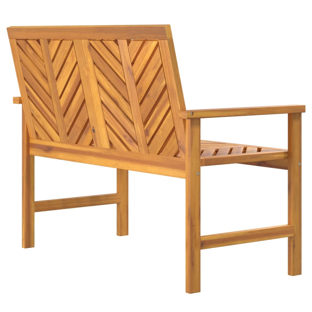 Outdoor Bench Garden 109cm Solid Acacia Wood Patio Seat Weather Resistant 109 cm