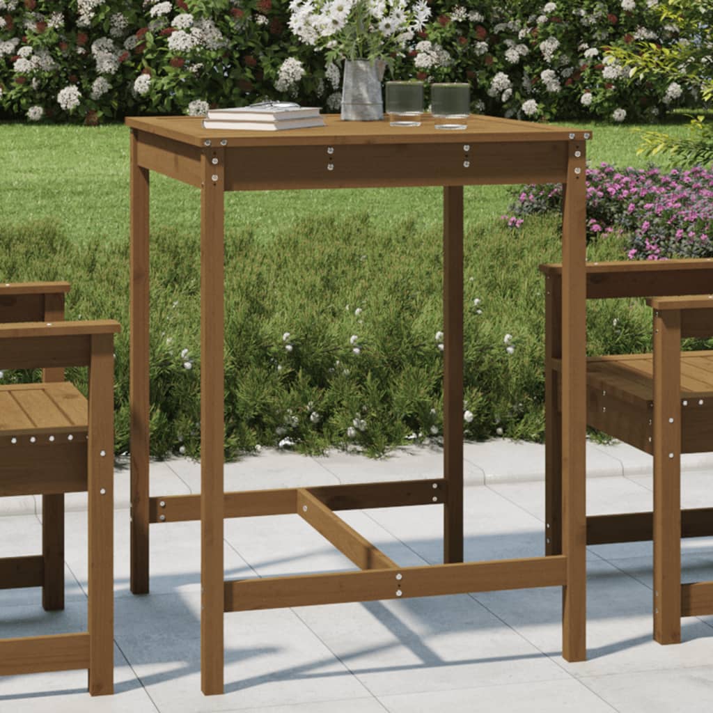 Garden Table Solid Wood Pine