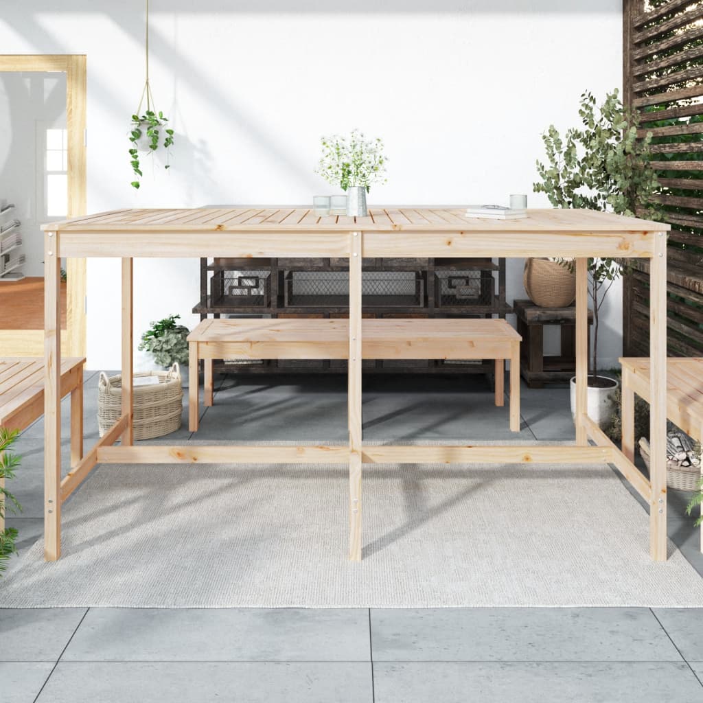 Garden Table Solid Wood Pine