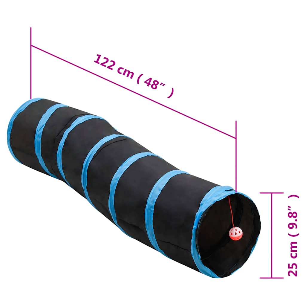 Cat Tunnel Black And Blue 122 Cm Polyester