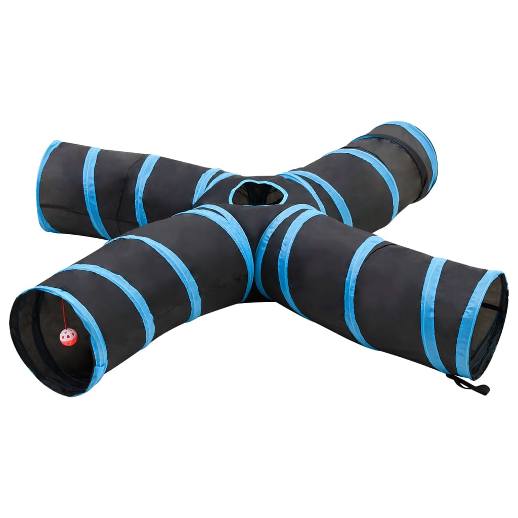 Cat Tunnel Black And Blue 122 Cm Polyester