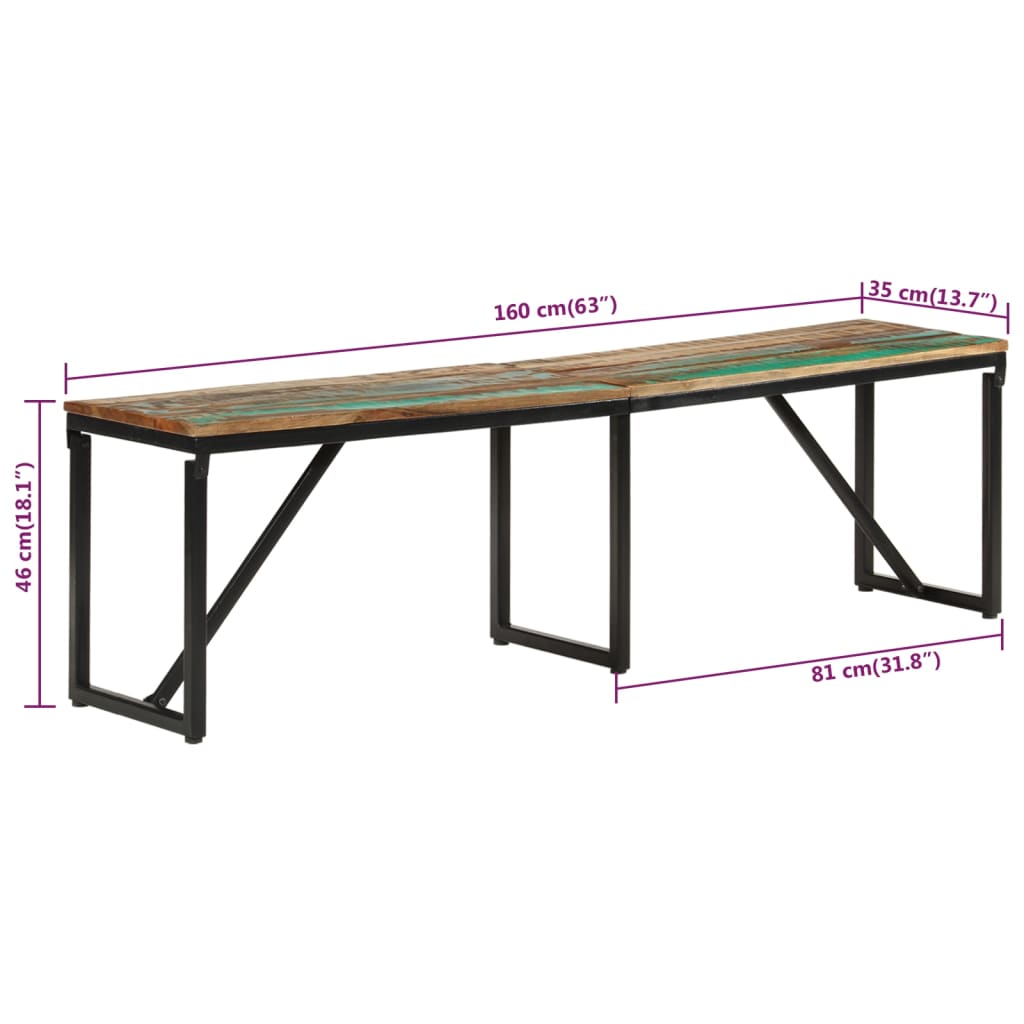 Bench Solid Wood Reclaimed