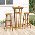 3 Piece Garden Bar Set Solid Wood Acacia