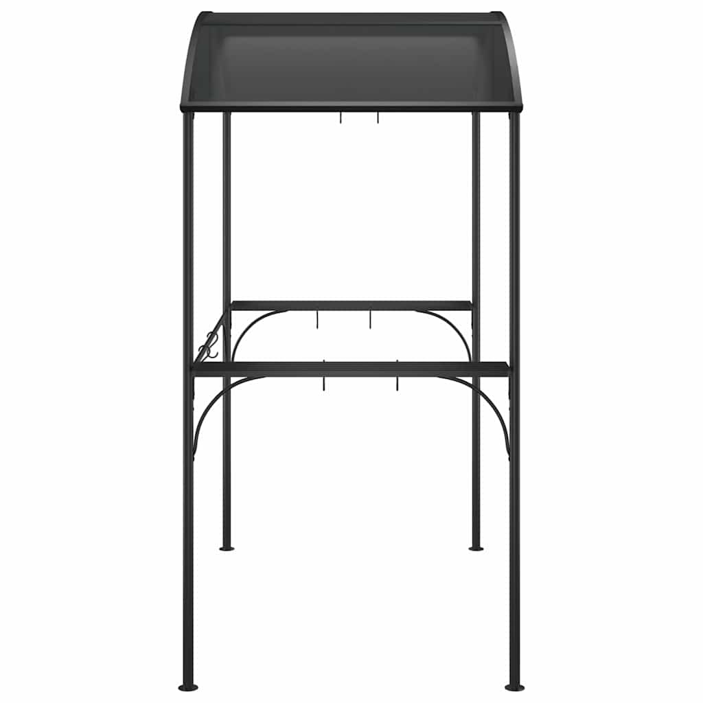 Gazebo Bbq Side Shelves Anthracite 220X115X230 Cm Steel PC board 220 cm