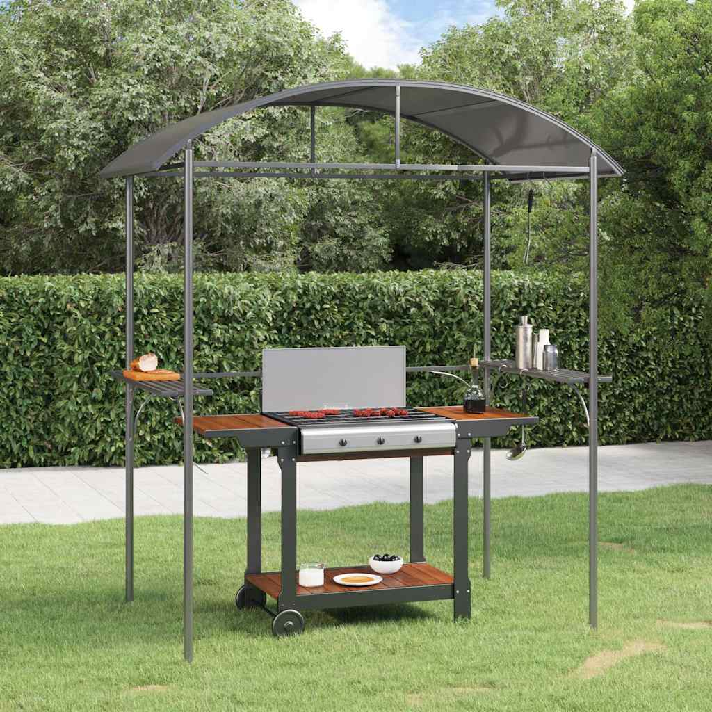 Gazebo Bbq Side Shelves Anthracite 220X115X230 Cm Steel PC board 220 cm