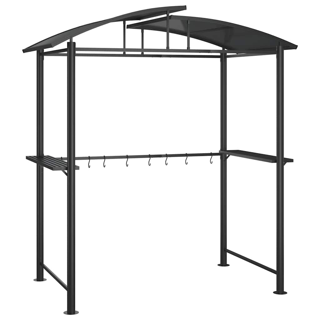 Gazebo Bbq Side Shelves Anthracite 210X114X230 Cm Steel Pc Board 210 Cm Anthraci