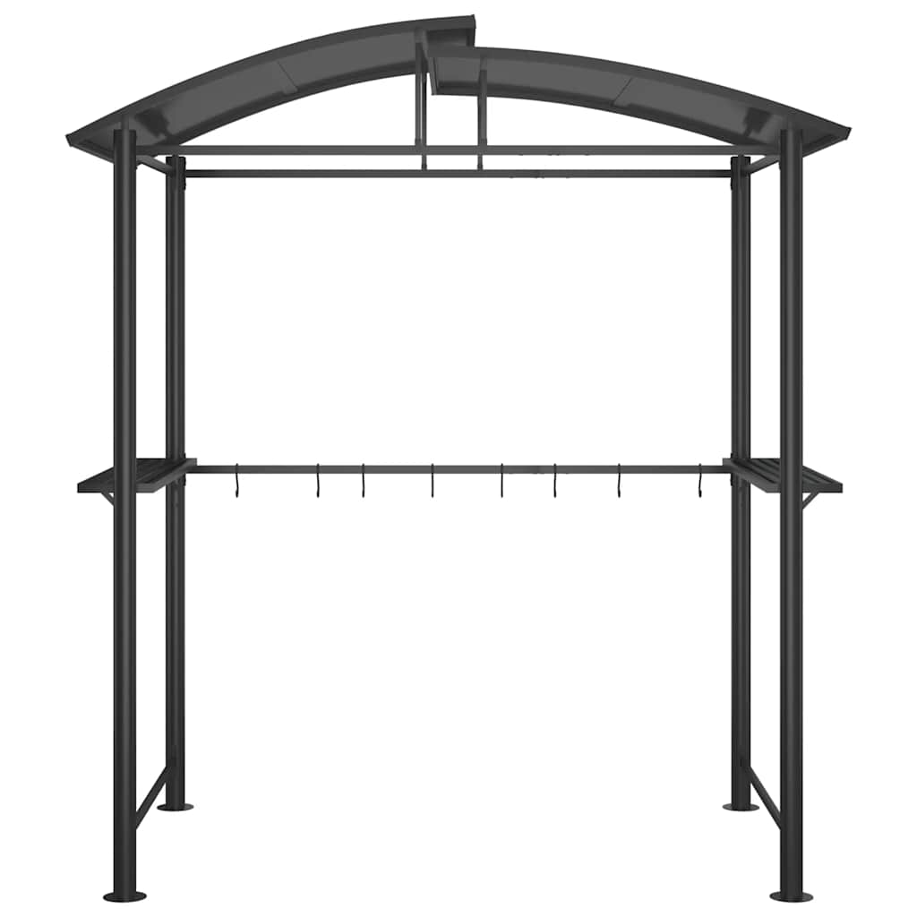 Gazebo Bbq Side Shelves Anthracite 210X114X230 Cm Steel Pc Board 210 Cm Anthraci