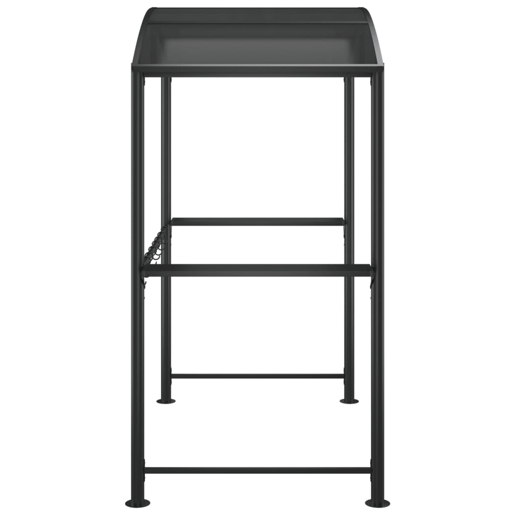 Bbq Gazebo With Side Shelves Anthracite 210X114X230 Cm Steel