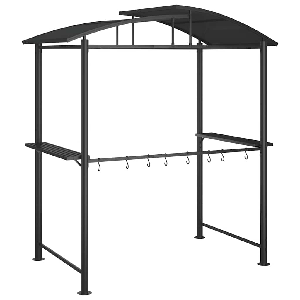 Gazebo Bbq Side Shelves Anthracite 210X114X230 Cm Steel PC board 210 cm