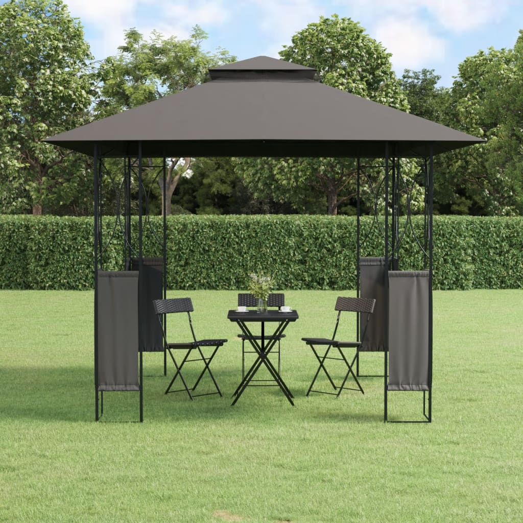 Gazebo With Roof Anthracite Steel