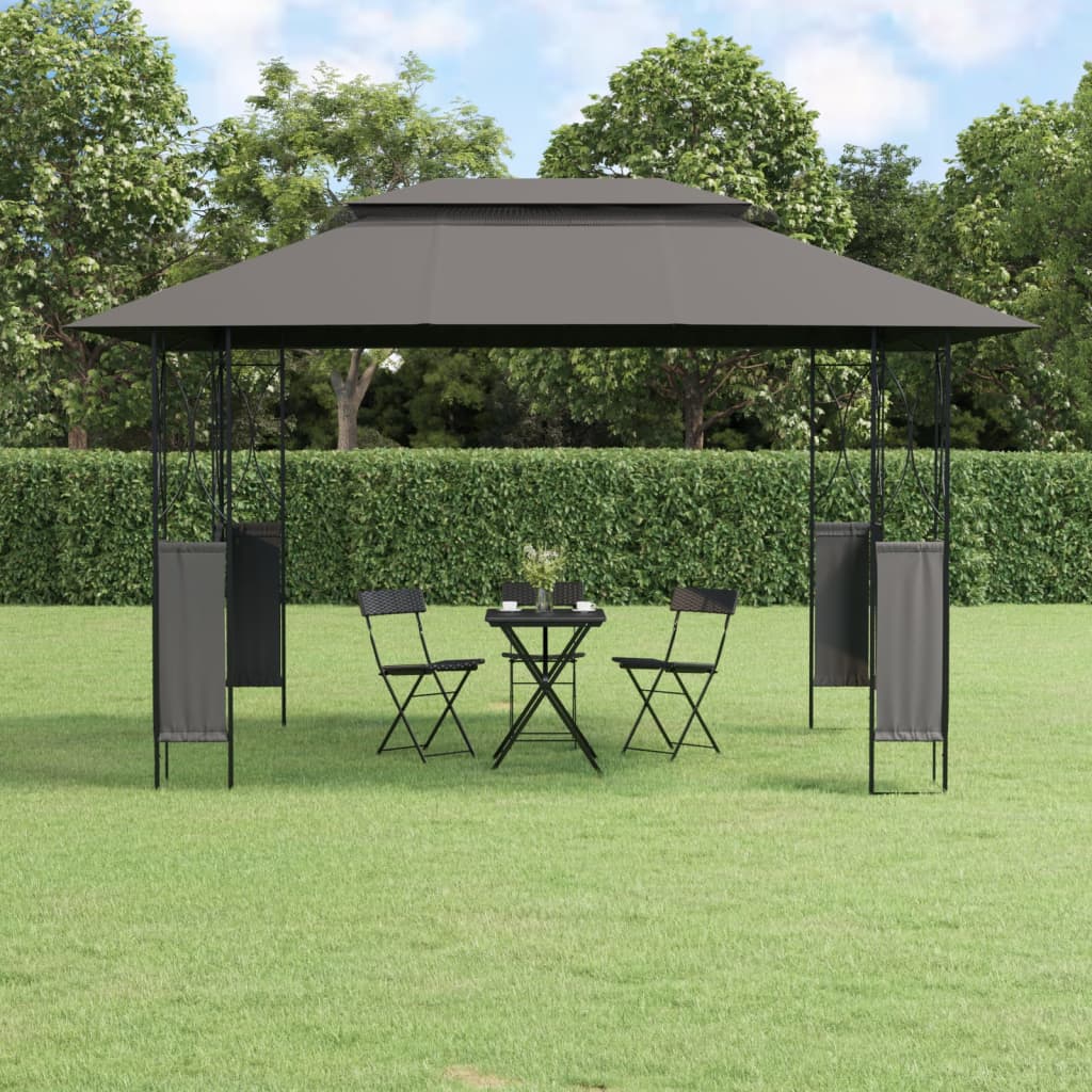 Gazebo With Roof Anthracite Steel
