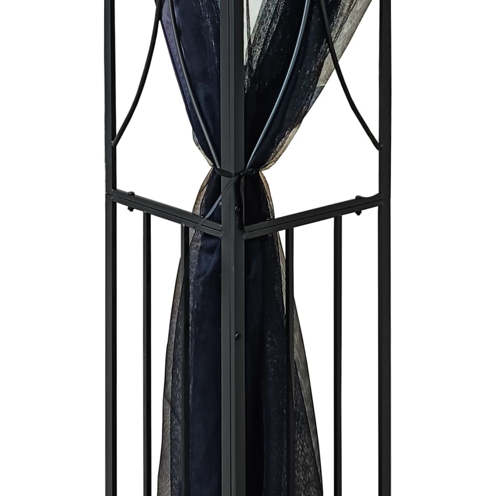 Gazebo Sidewalls Anthracite Steel fabric (100% polyester) with PA coating 300 x