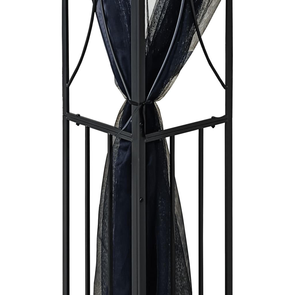 Gazebo Sidewalls Anthracite Steel fabric (100% polyester) with PA coating 300 x