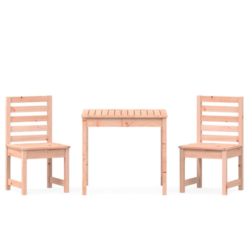 3 Piece Garden Bistro Set Solid Wood Douglas