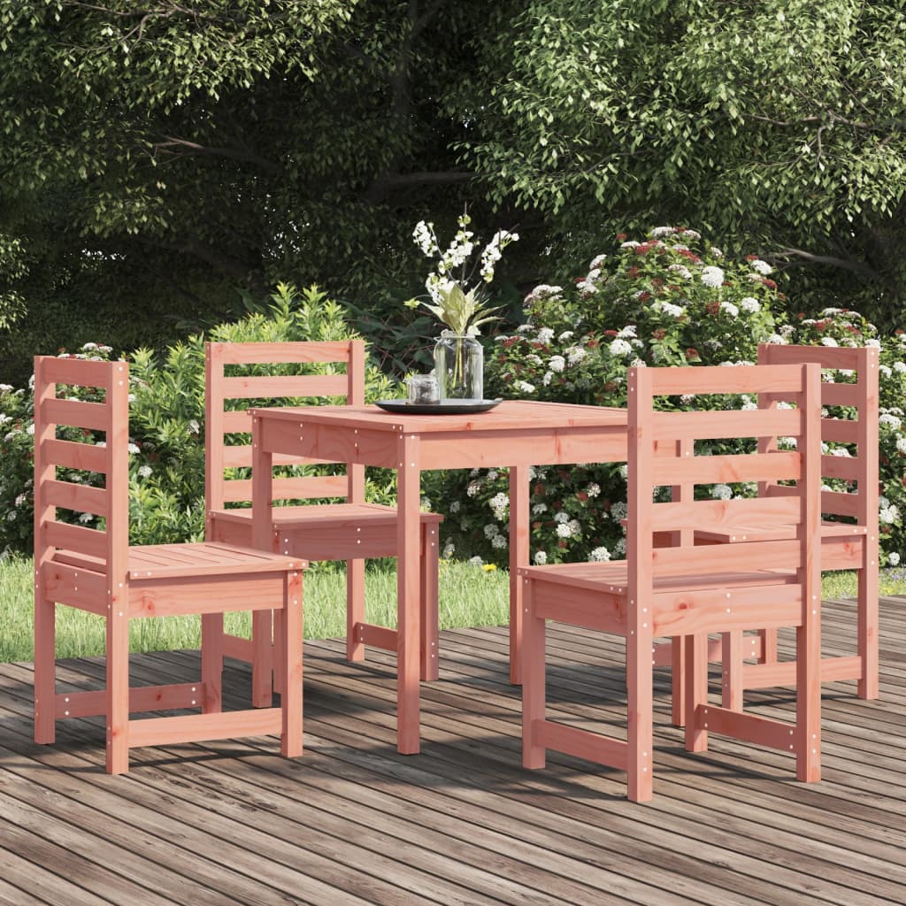 5 Piece Garden Dining Set Solid Wood Pine
