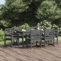 7 Piece Garden Dining Set Solid Wood Douglas