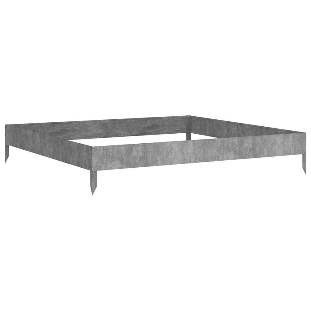 Planter Anthracite Steel Raised Garden Bed Outdoor Vegetable Flower Box Steel/Wh
