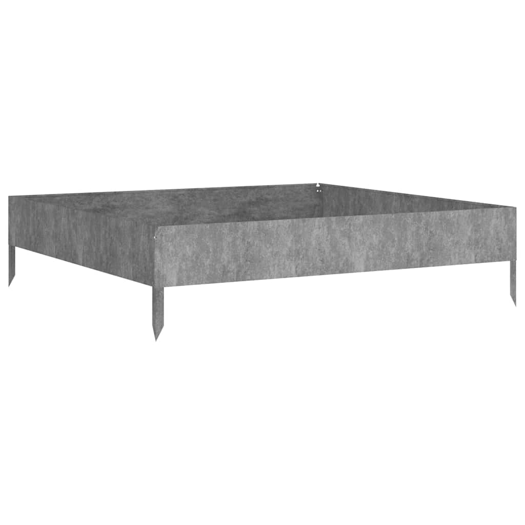 Planter Anthracite Steel Raised Garden Bed Outdoor Vegetable Flower Box Steel/Wh