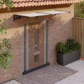 Door Canopy Black And Transparent Polycarbonate