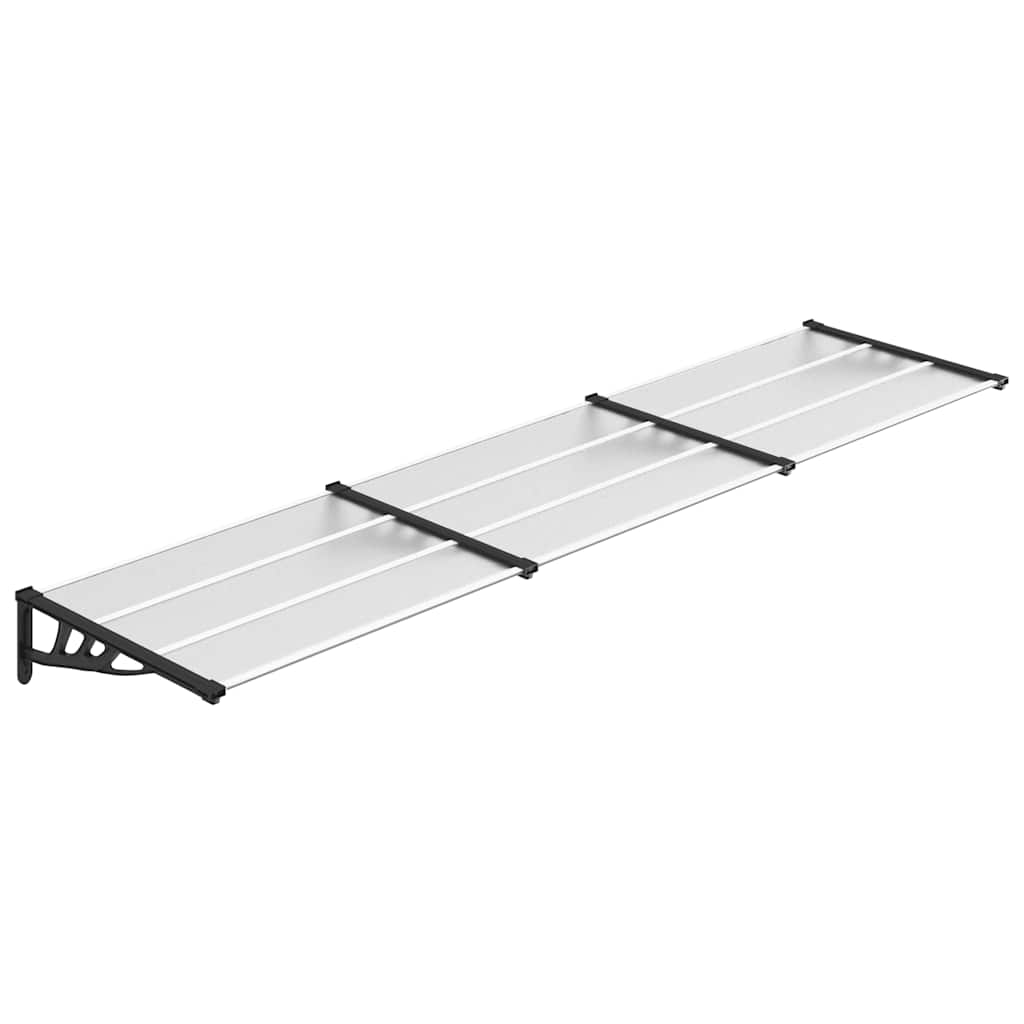 Door Canopy Black And Transparent Polycarbonate