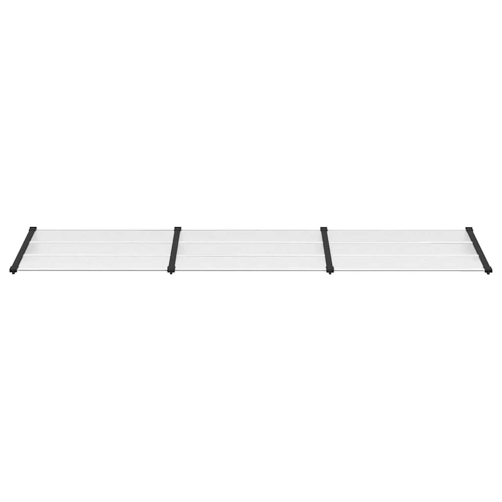 Door Canopy Black And Transparent Polycarbonate