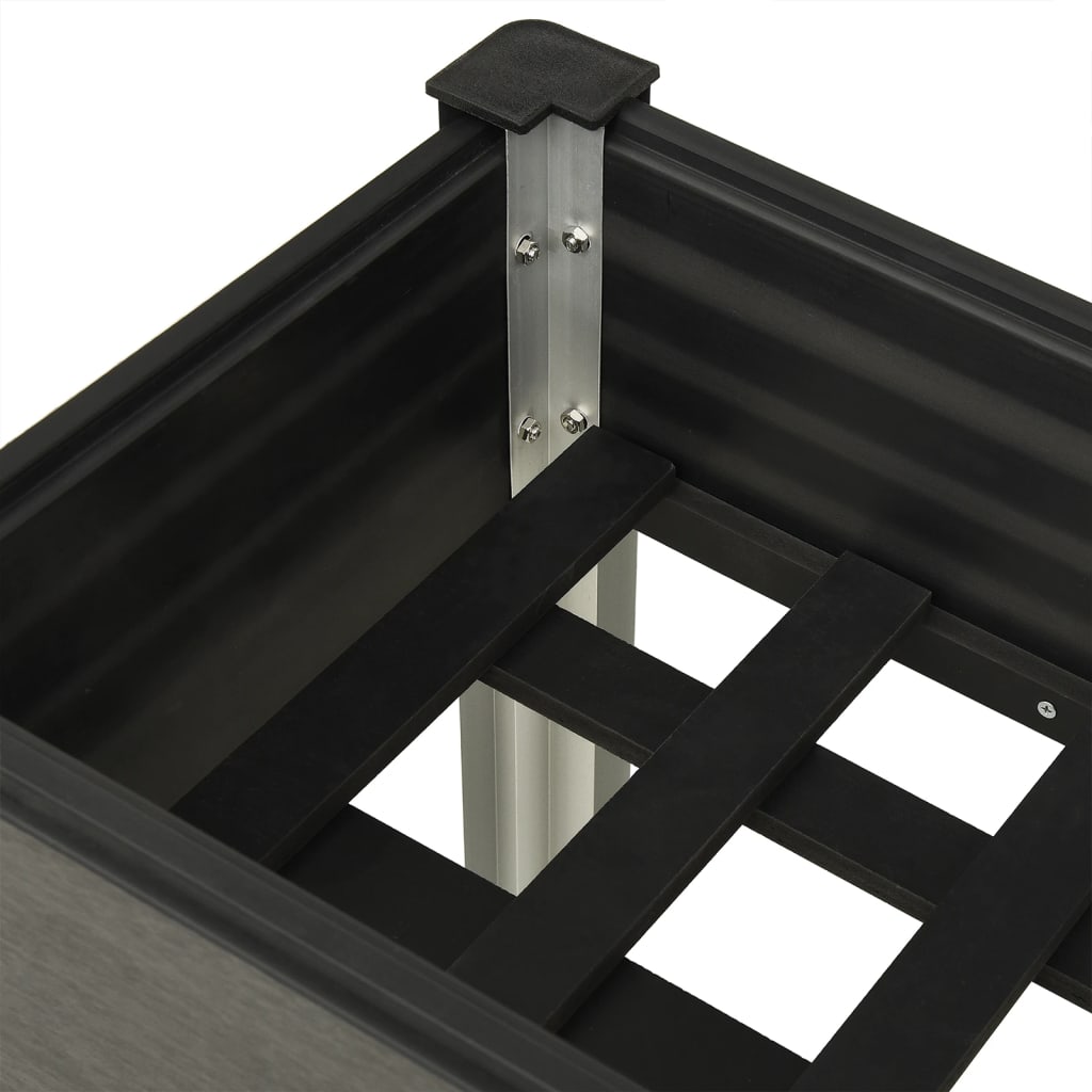 Planter 75Cm Wpc Raised Garden Bed Grey Outdoor Vegetable Flower Box Steel 120 X