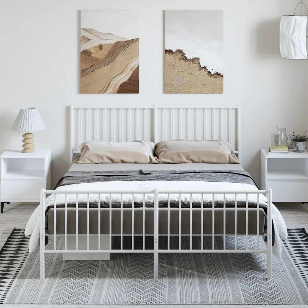 Metal Bed Frame Without Mattress 80X200Cm
