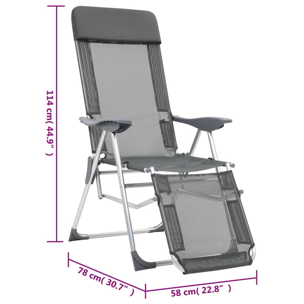 Camping Chair | Set Of 2 | | Textilene, Aluminium | Medium