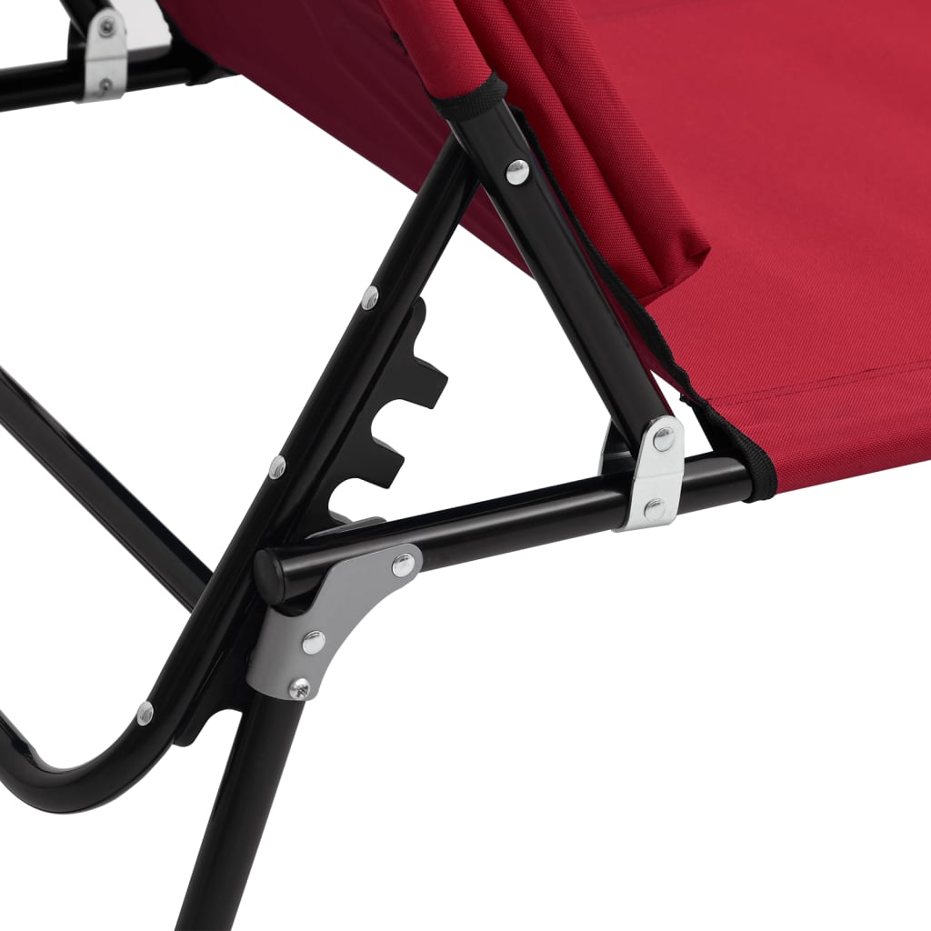 Folding Sun Lounger Oxford Fabric&Powder-Coated Steel