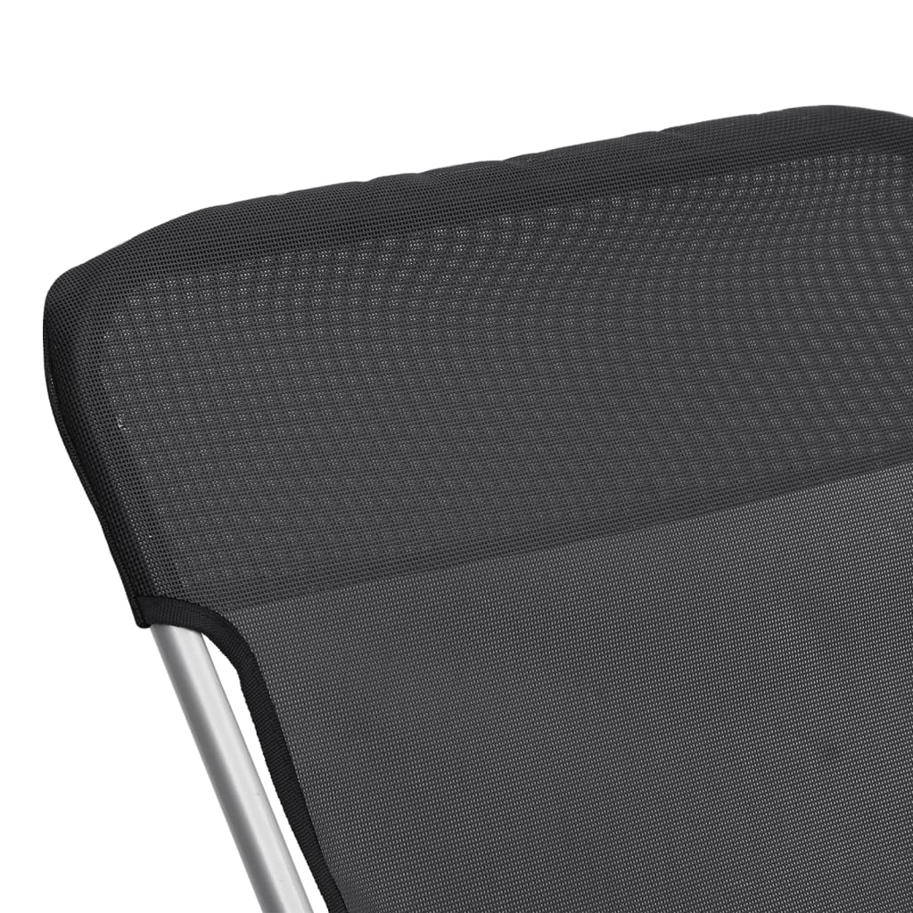 Folding Beach Chairs 2 Pcs Textilene&Powder-Coated Steel
