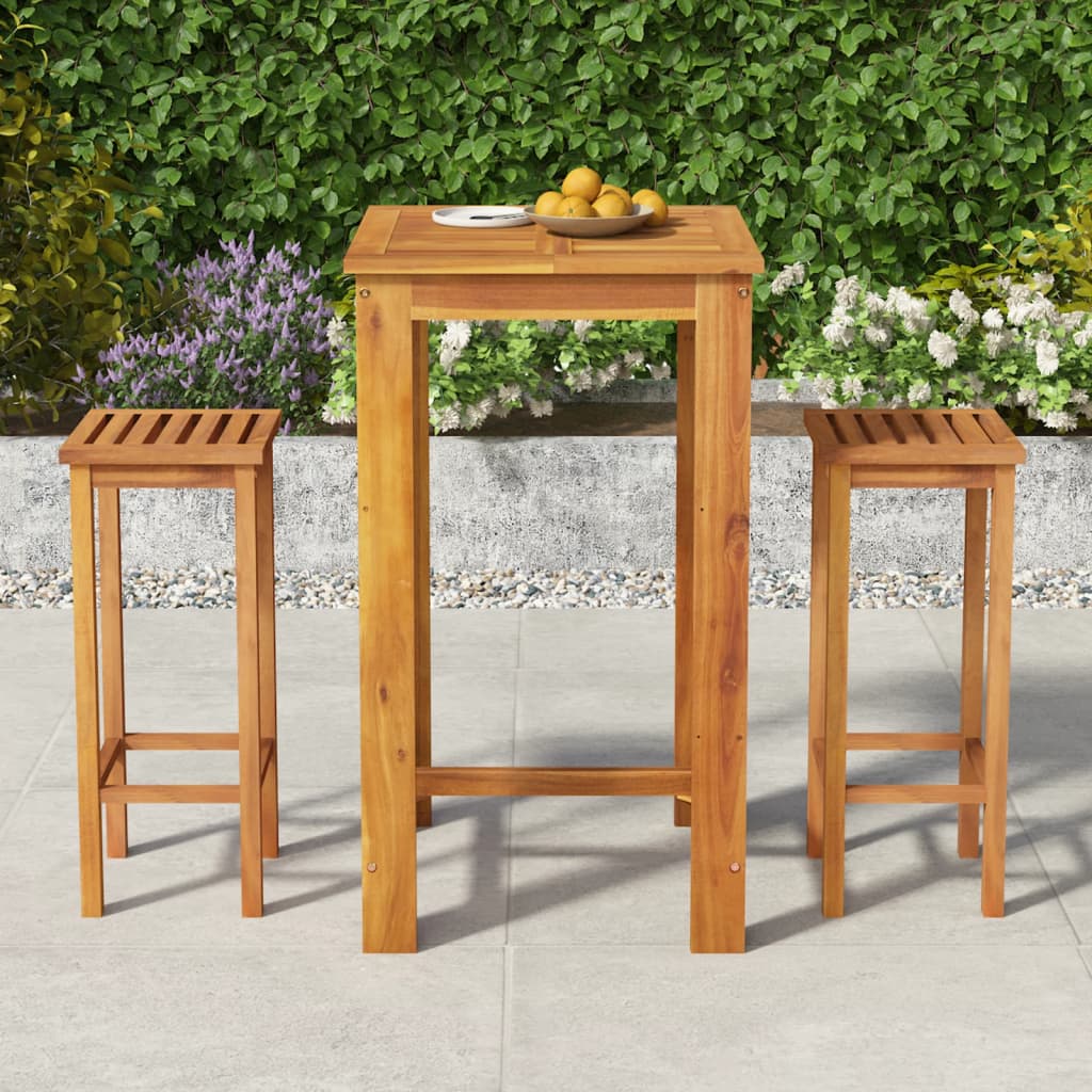 5 Piece Garden Bar Set Solid Wood Acacia