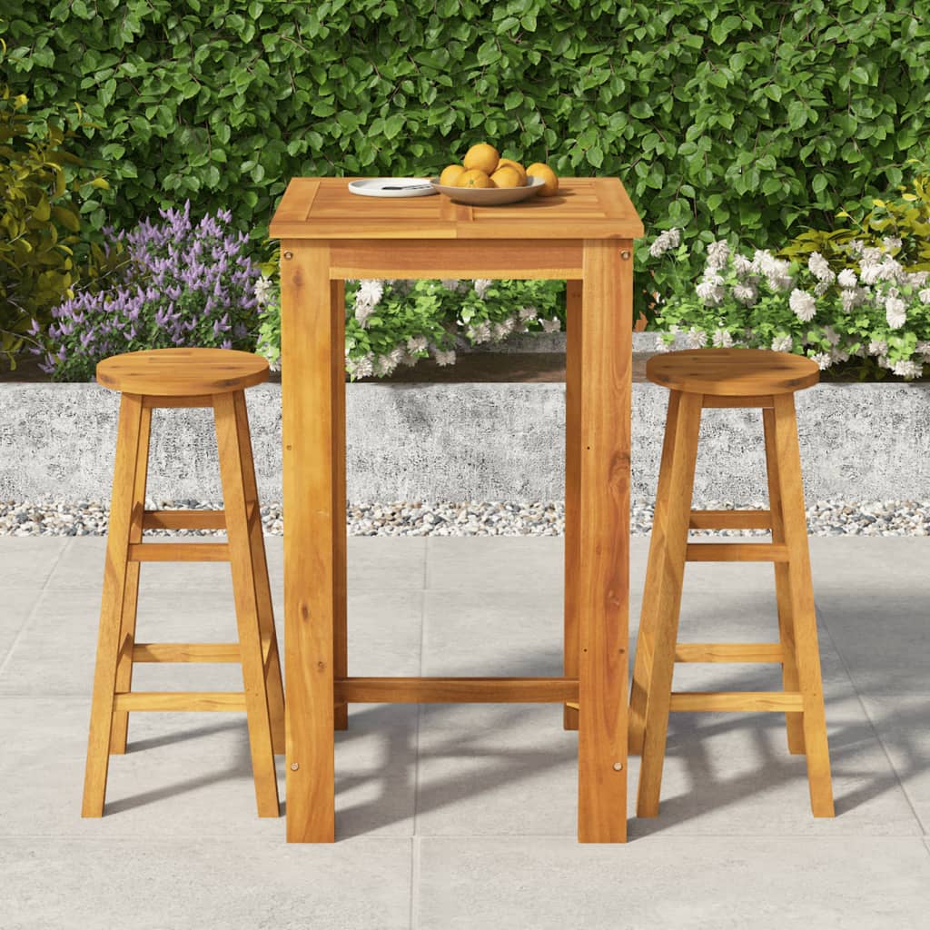 5 Piece Garden Bar Set Solid Wood Acacia